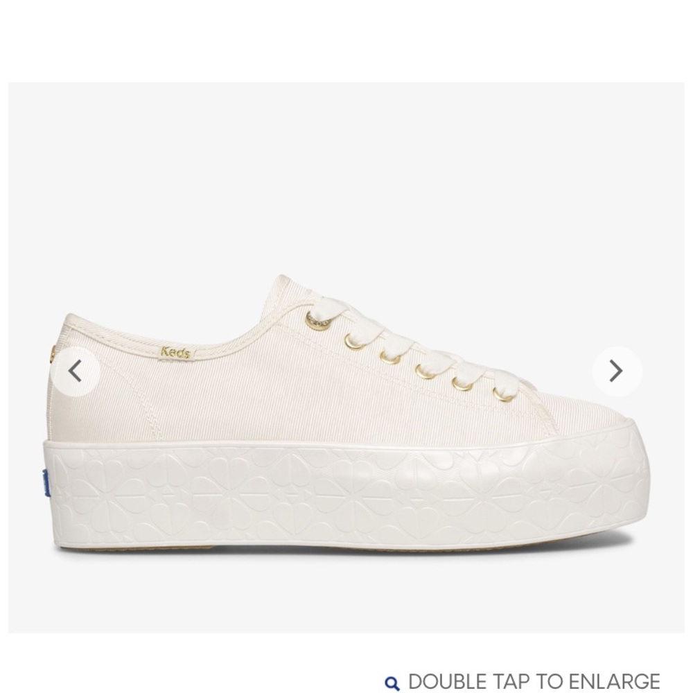Keds x Kate Spade New York Triple Up Faille Logo Foxing White size 8